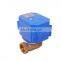 Most selling items 6nm output troque dn15(1/2") 3-6vdc two way brass bsp/npt automatic electric water shut off ball valve