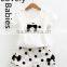 Girls boutique clothing spring 2016 round neck polka dot fancy outfits                        
                                                                                Supplier's Choice