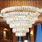 Eight Rings Luxury Led Pendant Light Fixture K9 crystal chandeliers for dining room