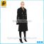 Casual black winter double breasted women military wool long coats