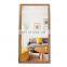 Chic hanging large framed floor wooden mirror