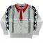 Spring Autumn Winter 100% Cotton Jumper for Child Knitted sweater school design