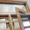 modern home design twin casement open double glazed wooden grain aluminum frame mesh screen window with security burglar bars