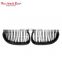 carbon fiber style front grill for BMW E60 double slat line grill ABS material grill for BMW 5 series M5 2004-2009