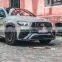 Runde BRA-BUS 900 Style Carbon Fiber Front Lip Grille Wind Knife Rear Lip Spoiler Exhaust For Mercedes-Benz GLE63 Coupe Body Kit