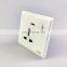 Yaki Hot selling senior white wall socket copper electrical accessories Power Indicator UK Standard wall switch and socket