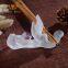 Japanese Style Crystal LIULI Romantic Pink Lotus Coil Plate for Incense Burner Ashtray