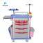 Amazon Cheap Price ABS Hospital ICU Treatment Cart Medical Rescue Emergency Medicine Trolley For Nursing