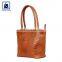 Nickle Fittings with Matching Stitching and Polyester Lining Material Fashion Style Women Genuine Leather Shopper Bag