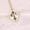 New Women's Gold Jewelry Drop Oil Eye Pendant Stainless Steel Cross Shelf Necklace Moon Clavicle Chain N905