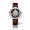 Best Selling Popular White Genuine Leather Wristwatches Automatic Movement Luxury Skeleton Watch Women