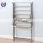 Folding stand for drying covered hanging double pole telescopic clothes rack