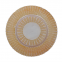 13 Inch Handmade Elegant Red Tableware Golden Glass Charger Plate for Wedding Party Hotel