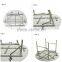 easy to carry folding plastic half round tables for outdoor event