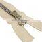 #10 molded plastic white zipper for big coat