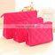 Promotional Diamond Check Zipper Cosmetic Storage Bag With Small Mirror