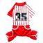 Fashion Pet Baseball Uniform Black and White Vertical Striped Dog Tracksuit
