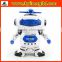 Dance space robot with infrared light music,360 degree rotating electric toy for children
