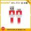 Factoy Wholesale Price flat noodle micro usb 3.0 data cable for Samsung galaxy Note3/S5