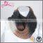 High quality Unisex Winter Warm Infinity 2 Circle Cable Knitted Scarf