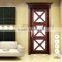 modern design solid beech wood glass bathroom door