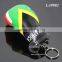 RANDOM Mix Colors Wholesale South Africa Flag Print Custom Leather Mini Boxing Glove Key Ring