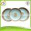 ceramic porcelain dinner plate with golden flower / white ceramic square plate with golden decal