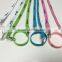 Screen print polyester free sample tube lanyards with silicone holder
