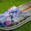 The new color printing high bottom ladies casual shoes