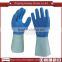 Seeway Anti-chemical Work Gloves Cotton Lining Longer Cuff with Foam Latex Coated on Palm and Back