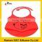 FDA silicone waterproof baby bib with red bird printing