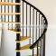 UK save pace indoor iron oak wood spiral stairs--YUDI