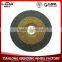 H542 100mm black Resin deoressed center grinding wheel for inox/metal
