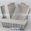 China factory wholesale cotton hamper picnic basket with metal handle