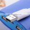 Touch switch dual usb 20000mah solar cell power bank with frosted outshell