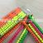 7" standard size round shape neon color body black wood pencil with heat rolling logo