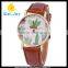WJ-5395 green plants face trendy 2016 new design factory direct women wrist watch
