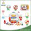 2016 Hot selling supermarket cashier desk toy cash register toy kids plastic supermarket toy set