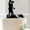 Just Arrival Wedding Acrylic Cake Topper Silhouette Bride and Groom Decoration