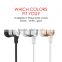 Wallytech W805 Metal in Ear Earphones with Built-in Mic Tangle-free Wired Headset Earbuds with 3-button Volume Control