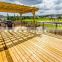 recycled backyard outside hollow composite wood decking wpc decking wind proof gazebo