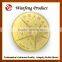 2015 new design metal plain gold coins producer