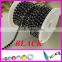 Wholesale super close crystal cup chain 2mm ss6 topazt crystal with silver base