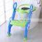 Durable and safety plastic baby toilet seat, children portable ladder toilet