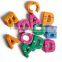 Mini cute letters rubber eraser 3 layer A/B/C;3d letter eraser