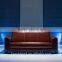 S818 Top Grade Office Leather Sofa With Oil Leather and Stainless Steel Leg