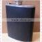 Popular and fashion leather embossed series stainless steel hip flask