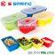 BPA free Children Safe Microwave, Dishwasher and Freezer Safe Collapsible folding Silicone Lunch Containers