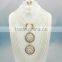 White crystal nacklace and earrings set new designs jewelry beads set coral SD104