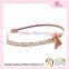 Light Pink Headband With Bows And Pearls For Girl's Hair Decoration